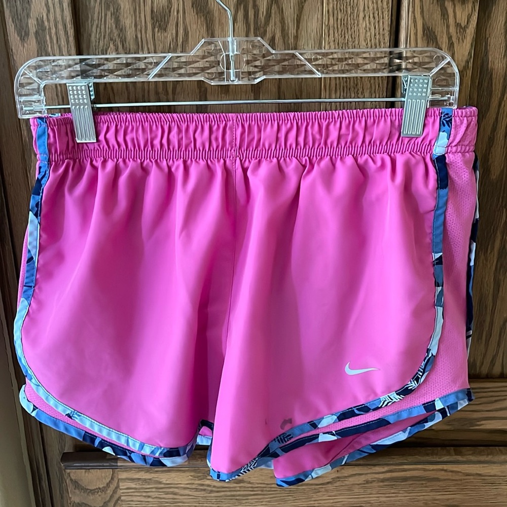 NIKE Light Purple Striped DriFit Lined Athletic Running Shorts Size M